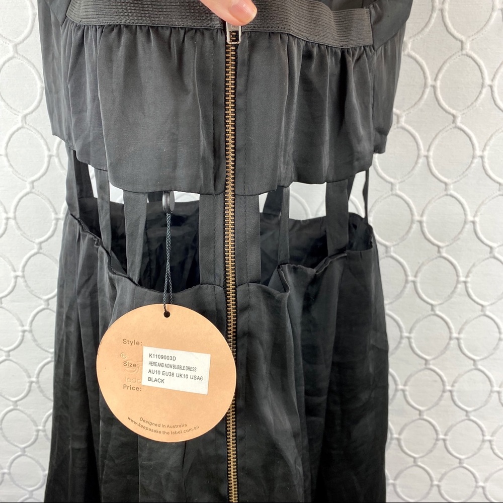 NWT Keepsake Black Here & Now Bubble Dress 6 - Picture 4 of 10
